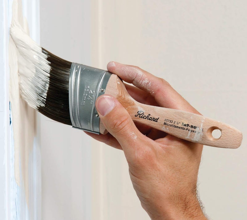 Richard 80734 Oval Angled Paint Brush with Wood Handle, 3" - Image 2